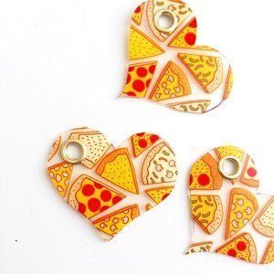 Shoe Charms Pizza heart shoe charm Roller Skate pizza shoelace charm